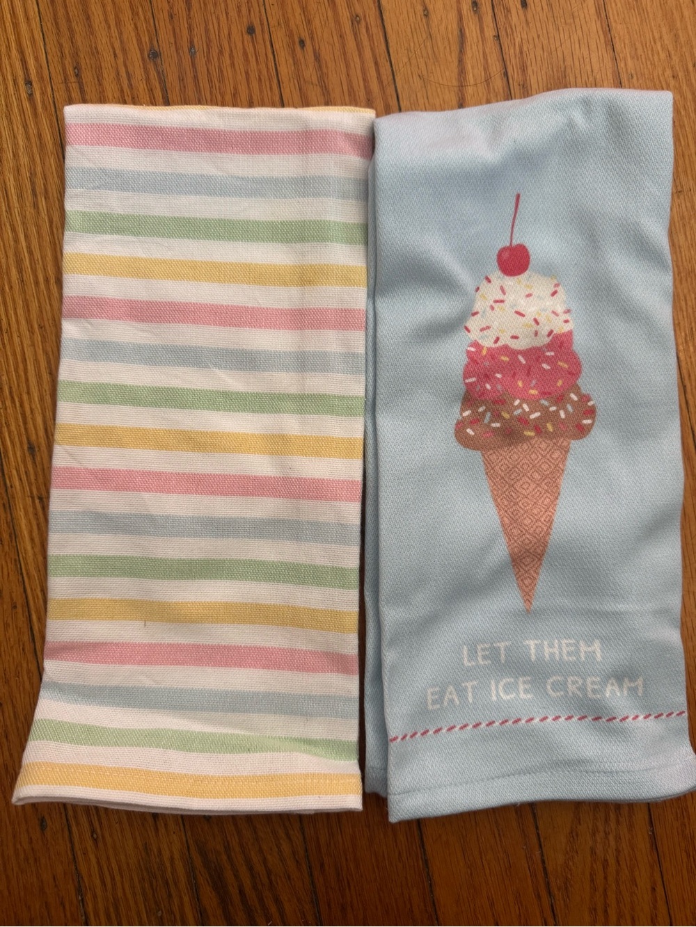 Target bullseye ice cream Set of 2 Pastel Stripe & Ice Cream Kitchen Towels